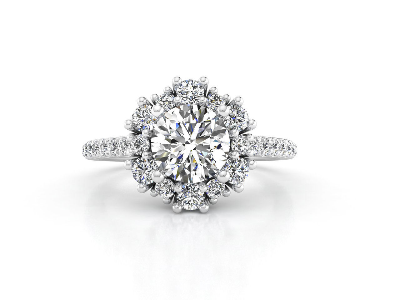 sy018 diamond halo engagement ring 3D print model_2