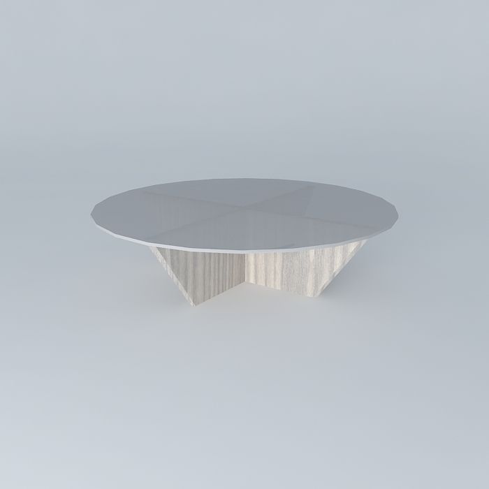 paper boat coffe table mesa de centro barco de papel Free 3D model_2