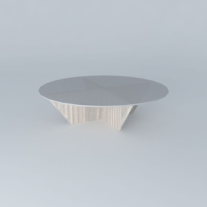 paper boat coffe table mesa de centro barco de papel Free 3D model_1