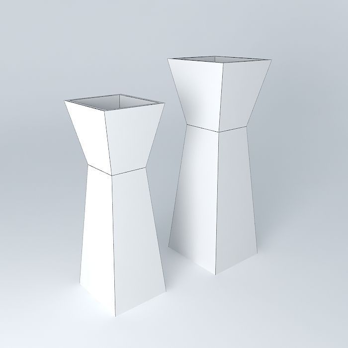 vase, glass Free 3D model_4