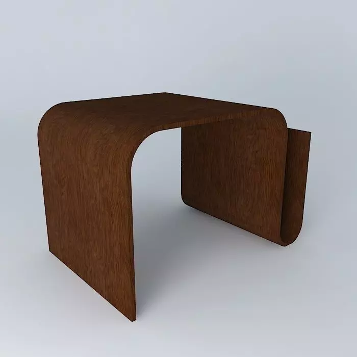 magazine corner table side table magazine rack Free 3D model_0