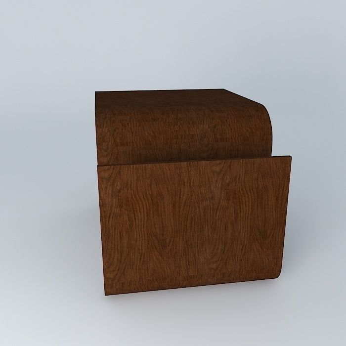 magazine corner table side table magazine rack Free 3D model_2