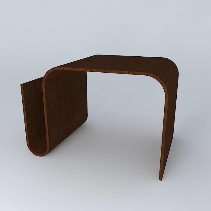 magazine corner table side table magazine rack Free 3D model_1