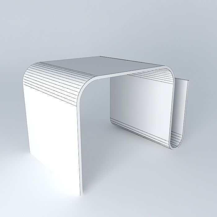 magazine corner table side table magazine rack Free 3D model_3