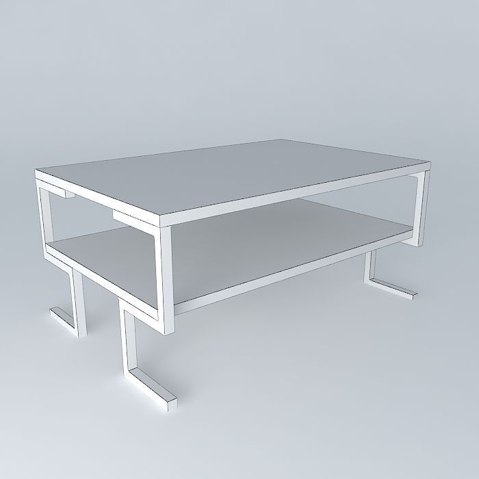 52 coffe table mesa de centro 52 Free 3D model_4