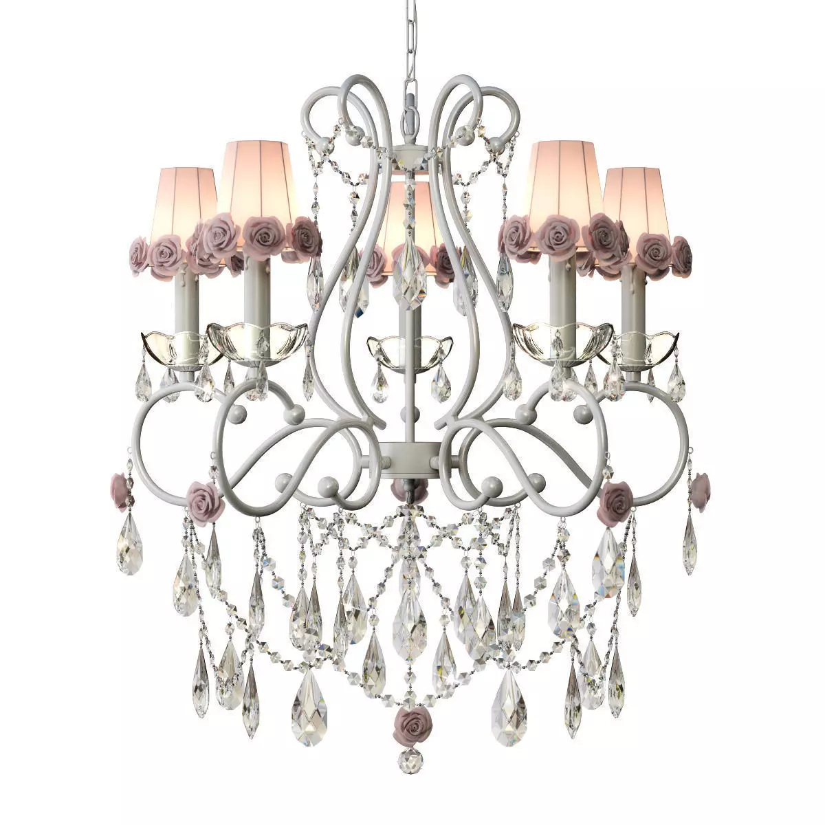 Bebe Diva 5 Lights Chandelier 3D model_0