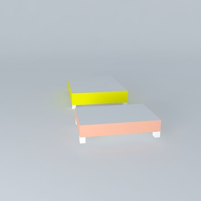 chiclets table chewing gum coffe table Free 3D model_2