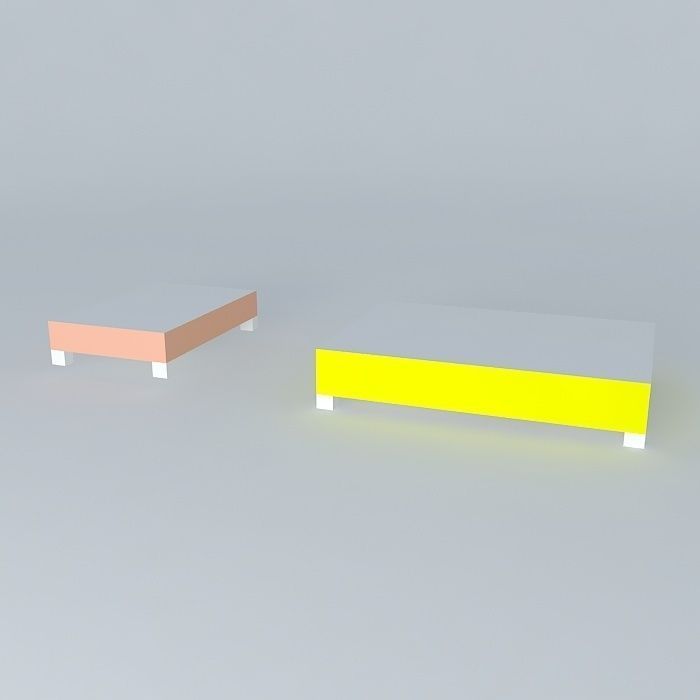 chiclets table chewing gum coffe table Free 3D model_1