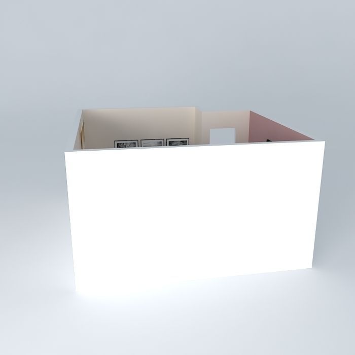 given house with window Free 3D model_2