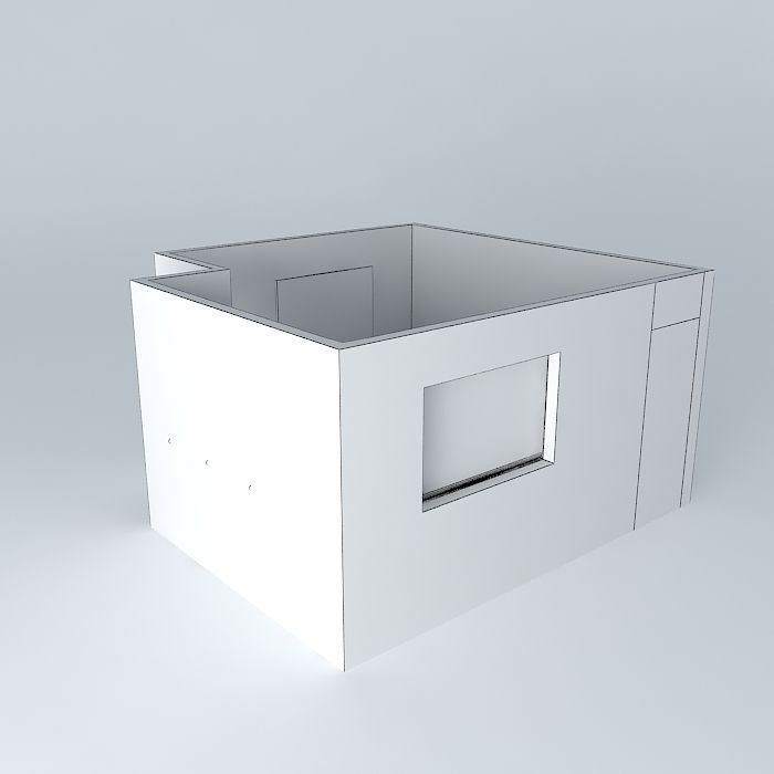 given house with window Free 3D model_3