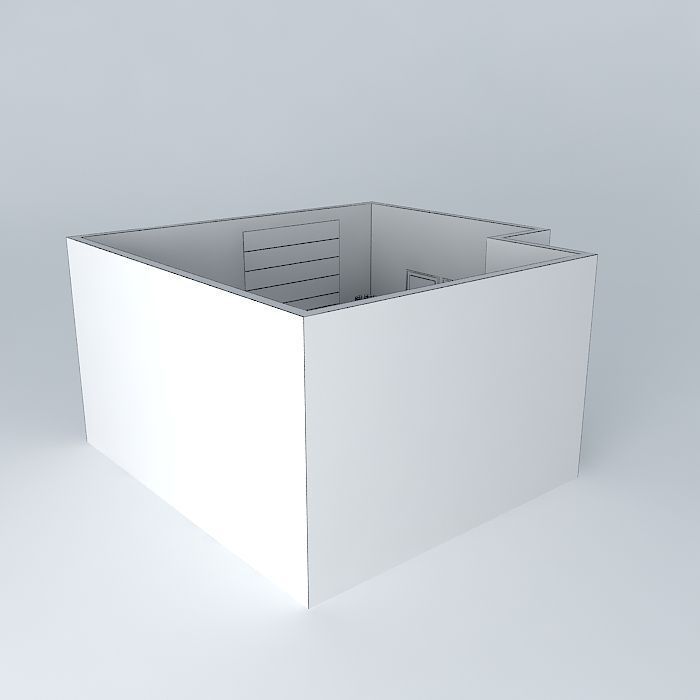 given house with window Free 3D model_4