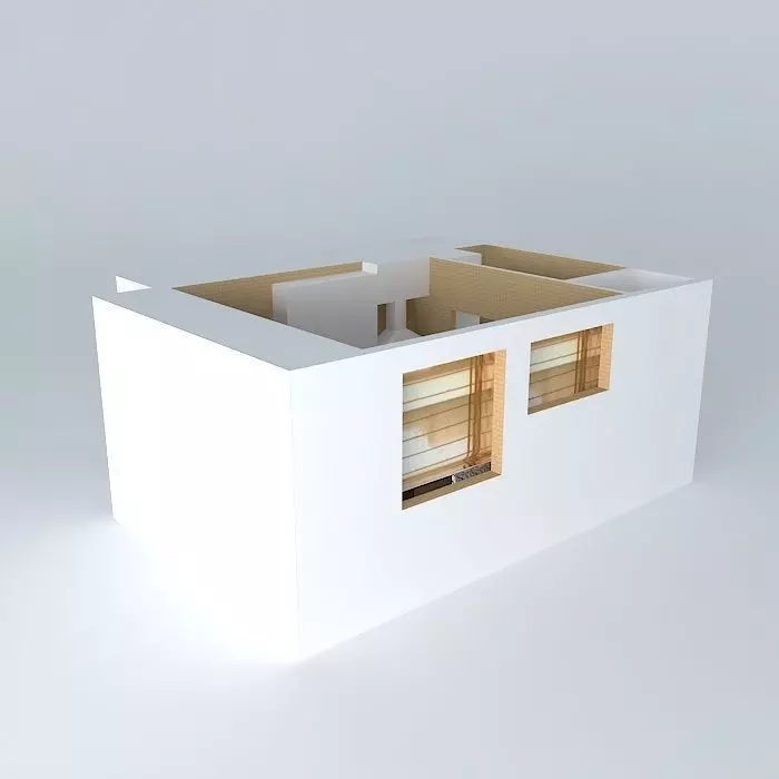 juliana house with windows and doors Free 3D model_0
