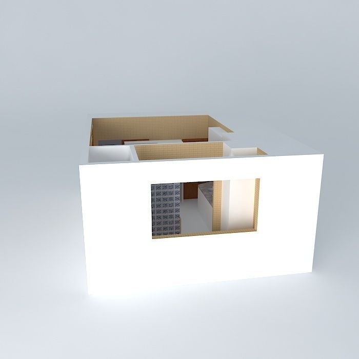juliana house with windows and doors Free 3D model_2
