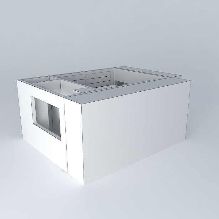 juliana house with windows and doors Free 3D model_4