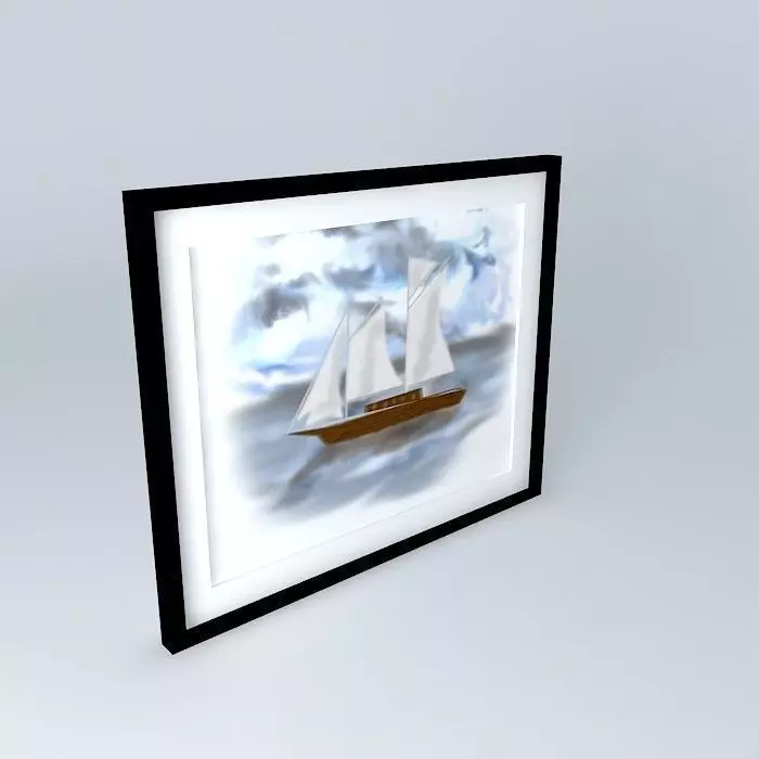 quadro painting arte art Free 3D model_0