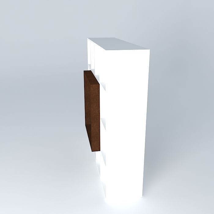 tv rack bookshelf rack estante Free 3D model_2