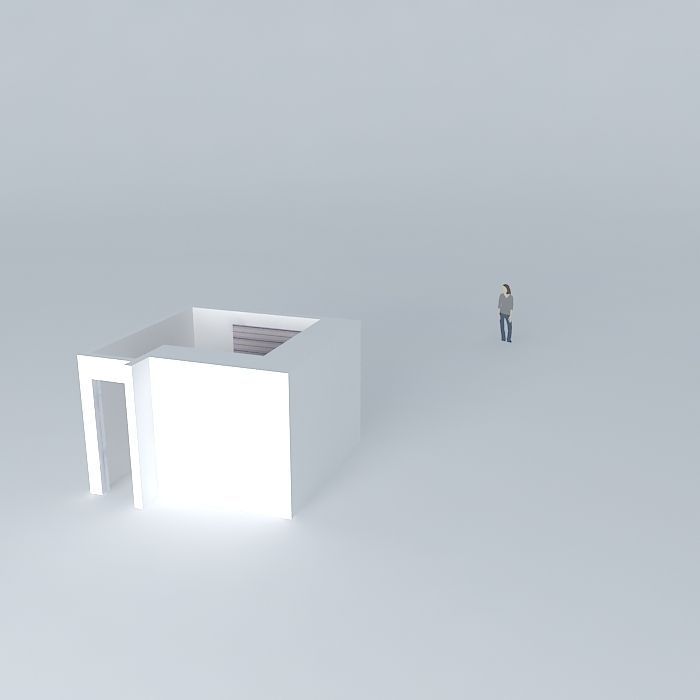 fabioorkut house with person Free 3D model_1
