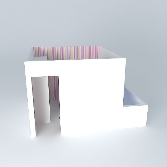 carlaorkut house with doors Free 3D model_2