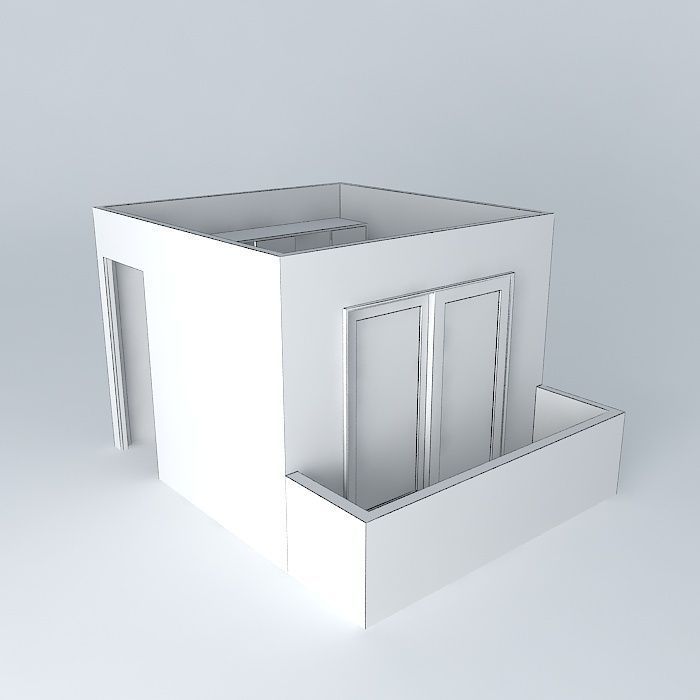 carlaorkut house with doors Free 3D model_4