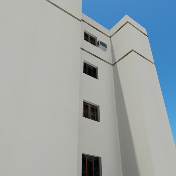 Building apartment in barcelona Low-poly 3D model_7