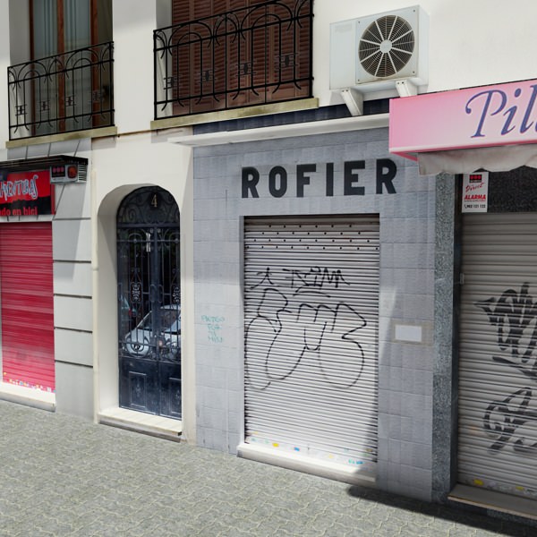 Building apartment in barcelona Low-poly 3D model_3