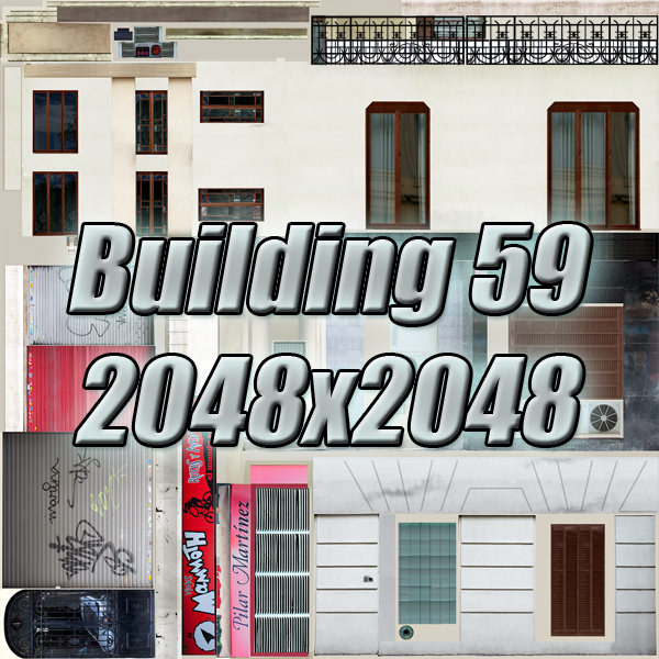 Building apartment in barcelona Low-poly 3D model_11