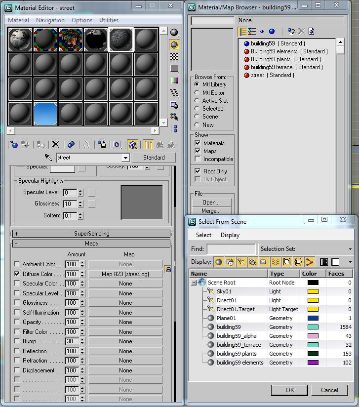 Building apartment in barcelona Low-poly 3D model_10