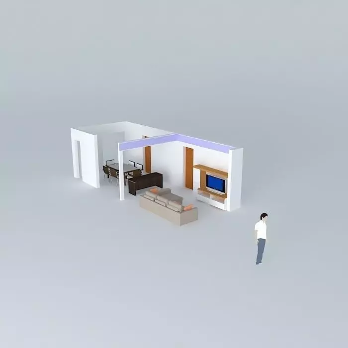 rakelliorkut living room with man Free 3D model