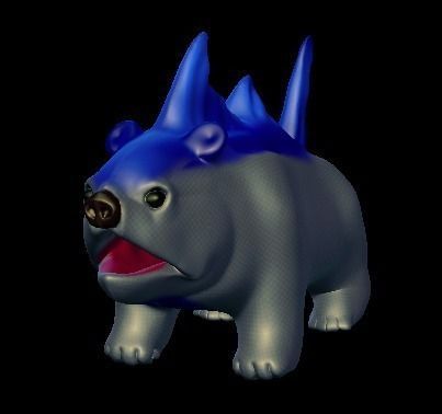 Tunabear triceratops 3D model_0