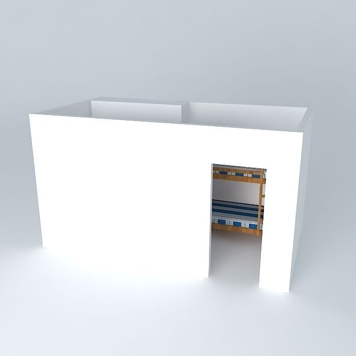 augustoorkut box with window Free 3D model_1
