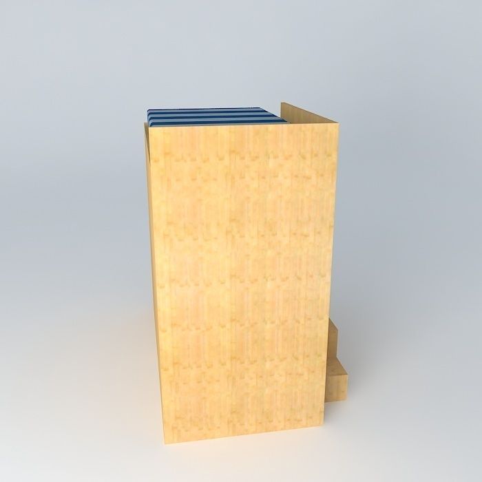 bunk bed with drawers and closet bunk bed with drawers and cl... Free 3D model_2