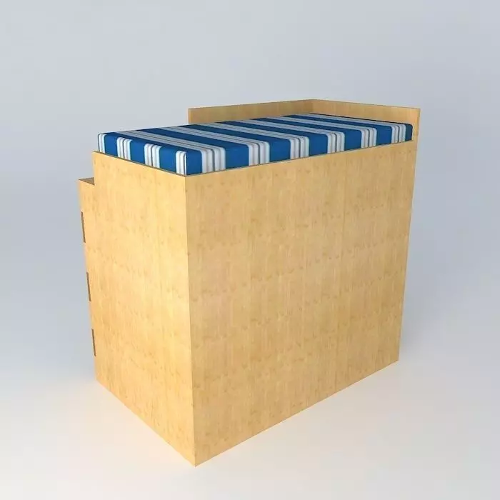 bunk bed with drawers and closet bunk bed with drawers and cl... Free 3D model_0