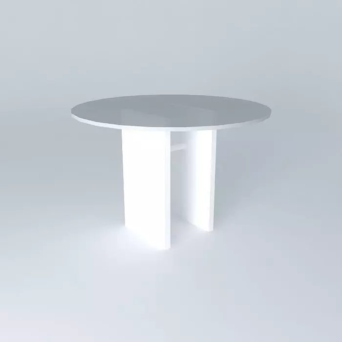 glass dining table glass dinner table Free 3D model_0