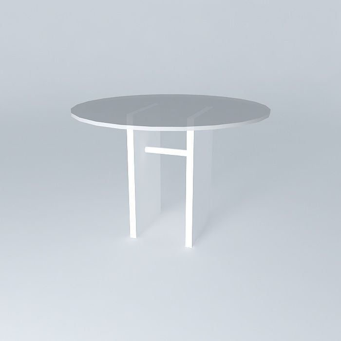 glass dining table glass dinner table Free 3D model_1