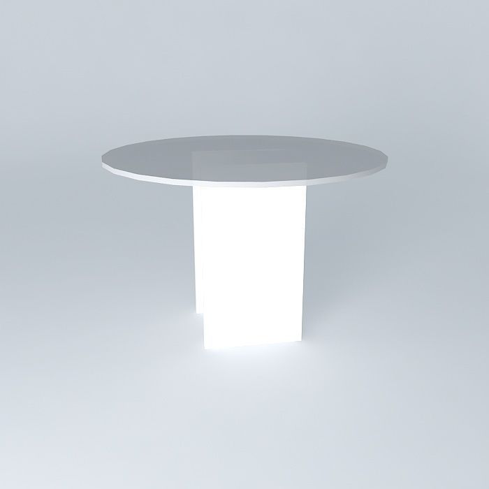 glass dining table glass dinner table Free 3D model_2
