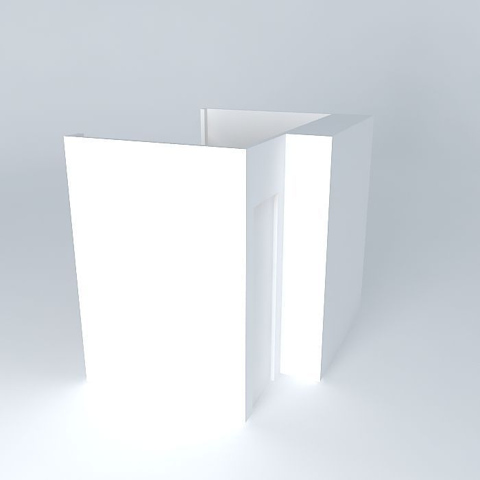 dineaorkut room with desk and chair Free 3D model_1