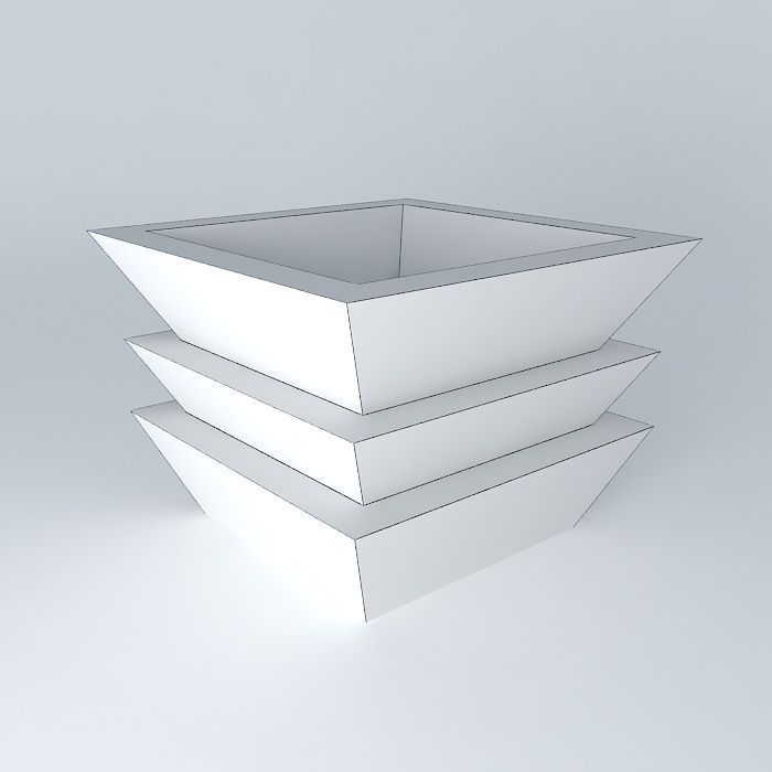 three wooden boxes Free 3D model_4