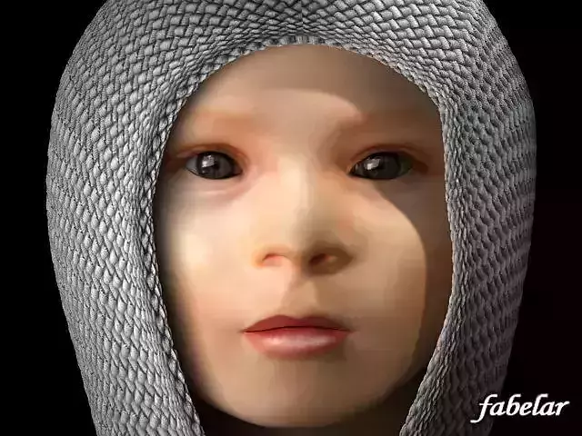 Baby head 3D model