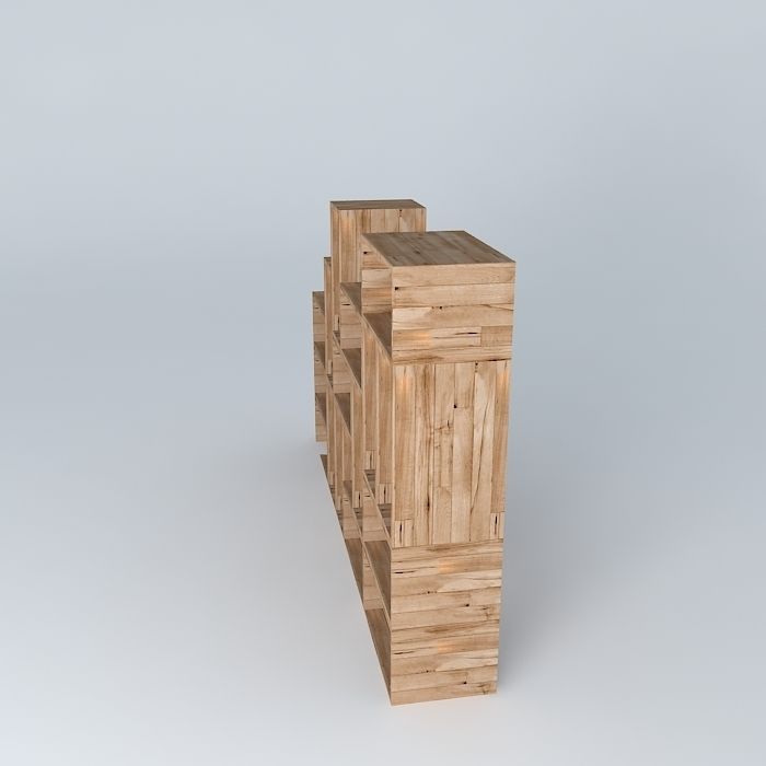bookcase bookshelf Free 3D model_2