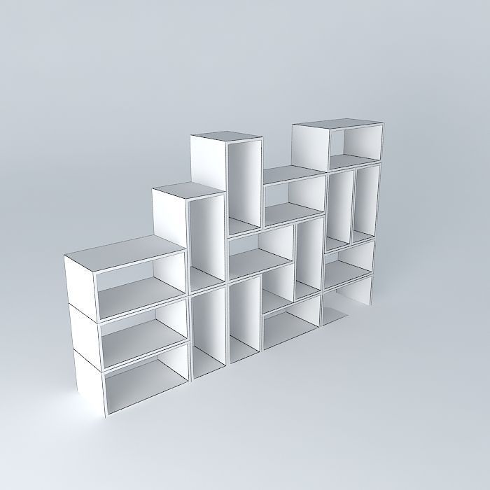 bookcase bookshelf Free 3D model_3