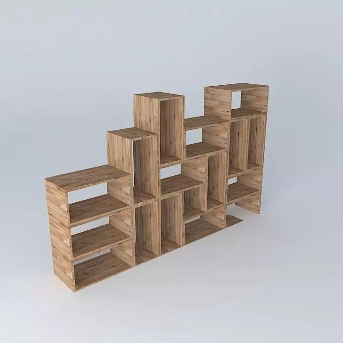 bookcase bookshelf Free 3D model_0