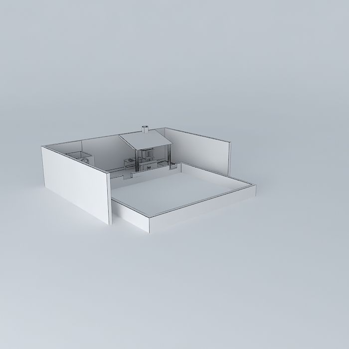 chrisorkut house with roof Free 3D model_3