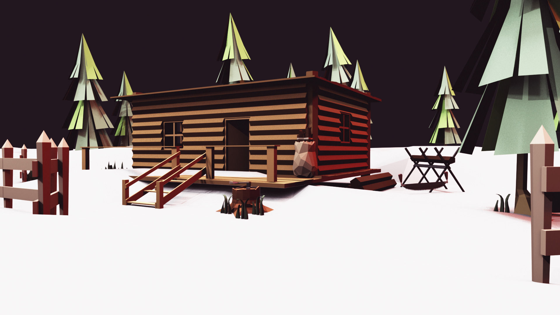 3D model Low Poly Forest Pack VR / AR / low-poly | CGTrader