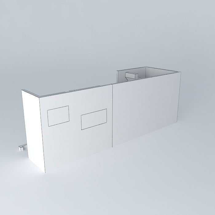 Bikinis building with two windows Free 3D model_3