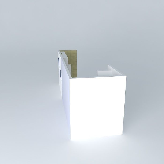 Bikinis building with two windows Free 3D model_2