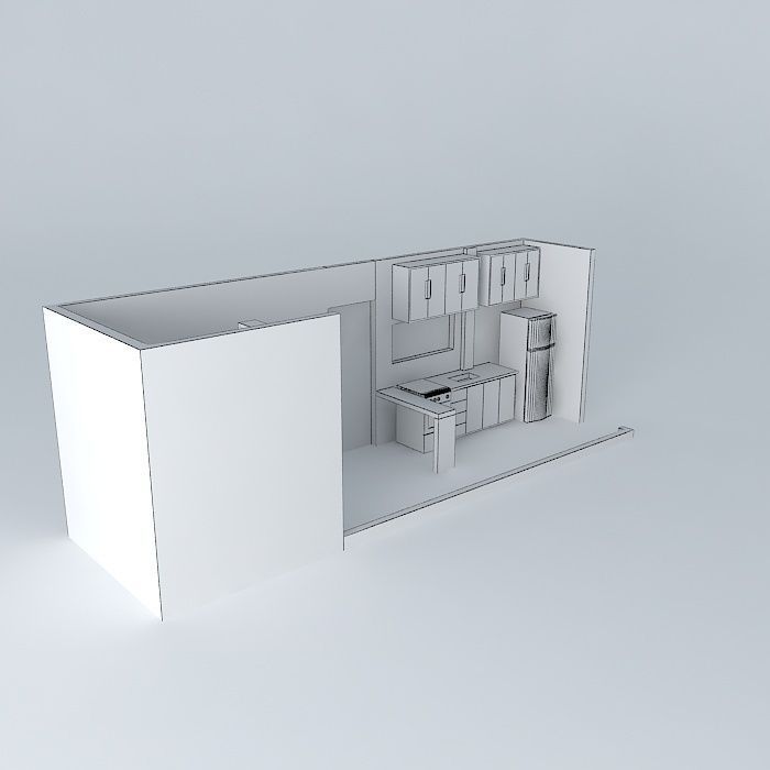 Bikinis building with two windows Free 3D model_4