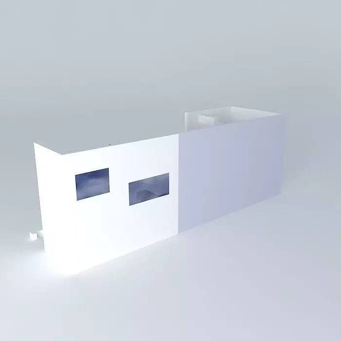 Bikinis building with two windows Free 3D model_0