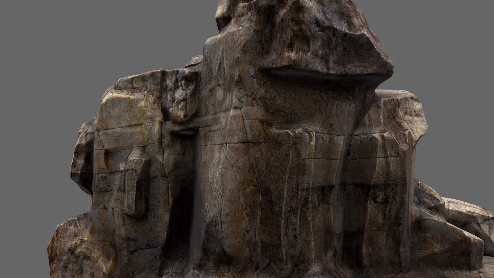 mountain rock formation Low-poly 3D model_22