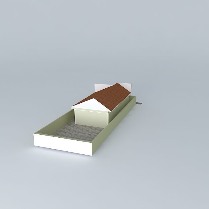 euorkut house with roof Free 3D model_1