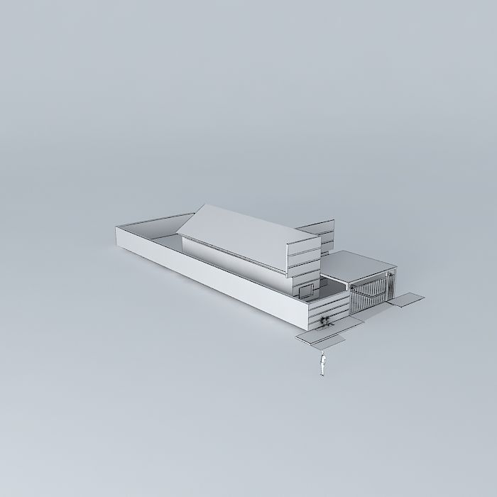 euorkut house with roof Free 3D model_3